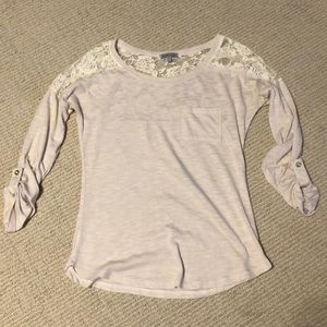 Lace long sleeve shirt
